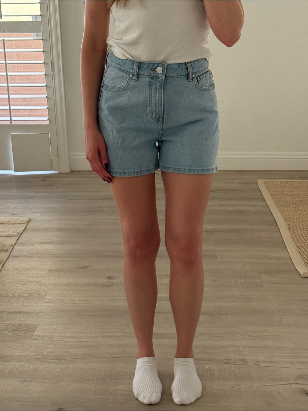 Scandinavian brand BikBok High-Rise Light Blue Denim Women’s Shorts